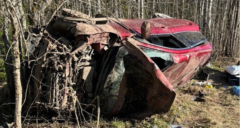 Водитель кроссовера пострадал в лобовом столкновении под Вытегрой