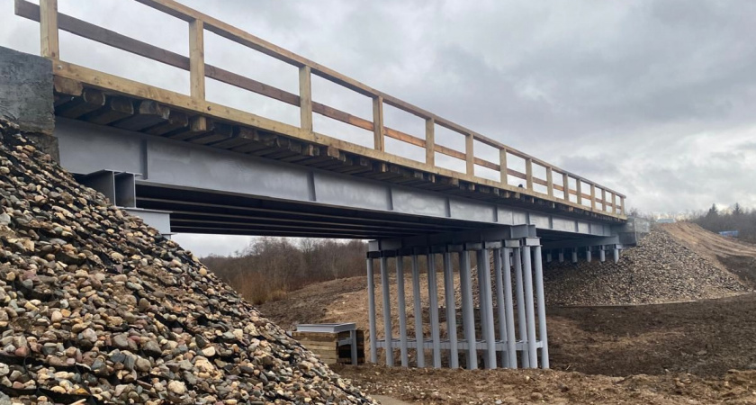 В Вологодской области отремонтировали мост через реку Нозьма