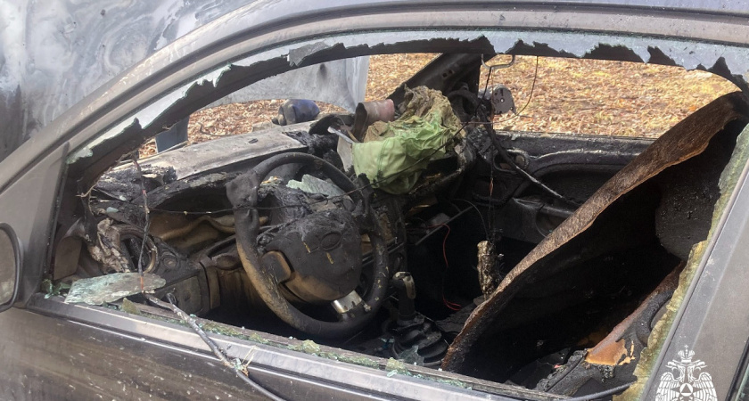 11 пожарных тушили в Вологде загоревшийся «Форд»