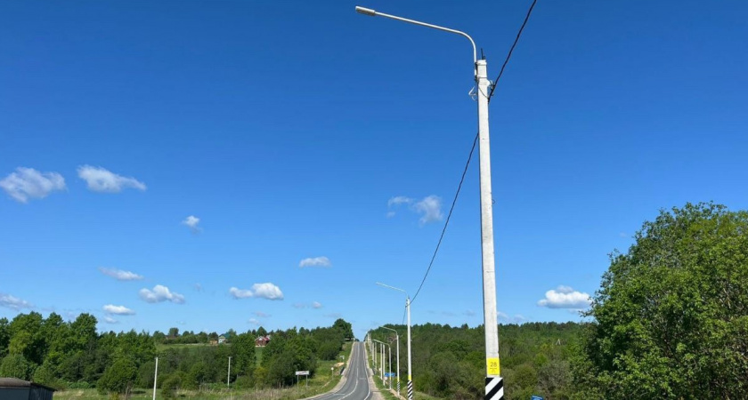 В Вологодском округе появилось новое дорожное освещение