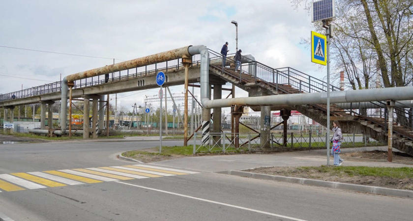 Путепровод на улице Текстильщиков в Вологде временно закрыт для пешеходов