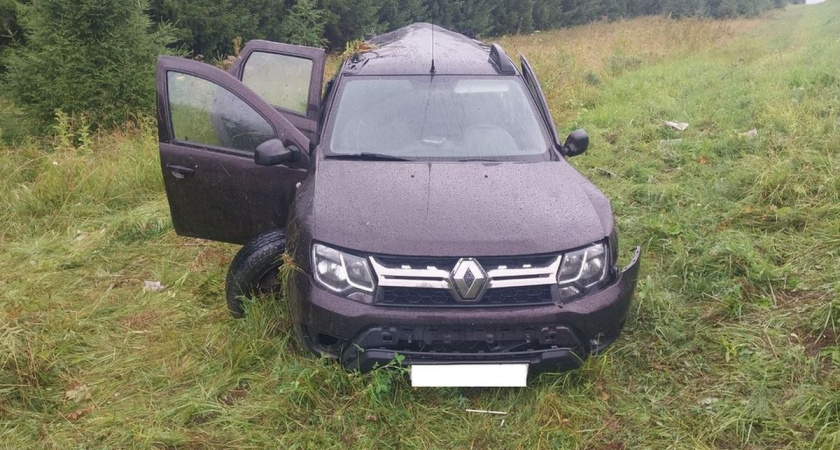 Два пассажира пострадали в Вологодской области в вылетевшей в кювет иномарке