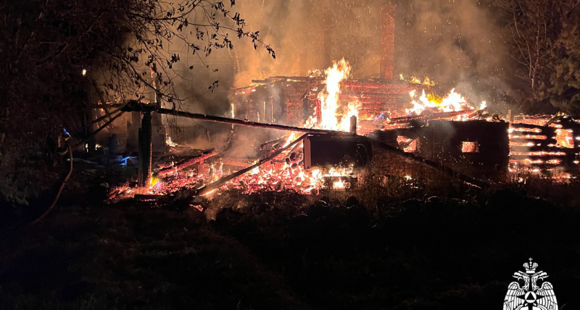 Пенсионер чудом спасся из объятой пламенем дачи в Вологодской области 