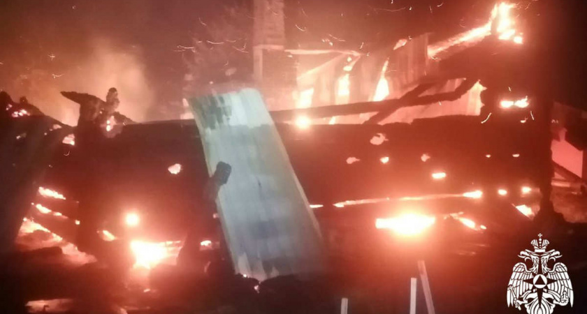 Пенсионер погиб во время пожара в Вологодской области 