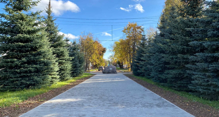 Работы по благоустройству центрального парка завершились в Вологодской области