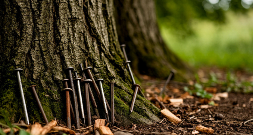 Гвоздь мне в корень: для чего Мичурин забивал под деревья здоровенные гвозди. Повторил старый крестьянский метод