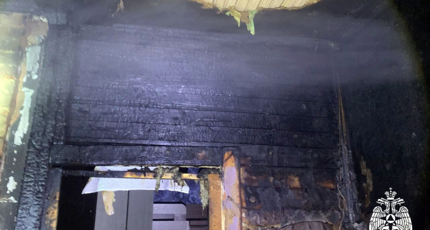 Пять человек эвакуировались из загоревшегося в Вологодской области дома