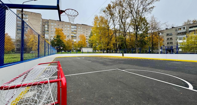 В Вологодской области завершается строительство хоккейной площадки