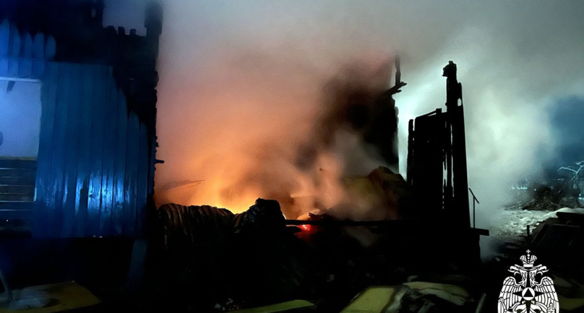 Отец с сыном спаслись из загоревшегося в Вологодской области дома 