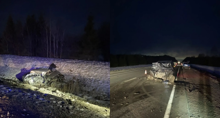 В Вологодской области погиб водитель в лобовом столкновении на трассе Чебсара-Череповец