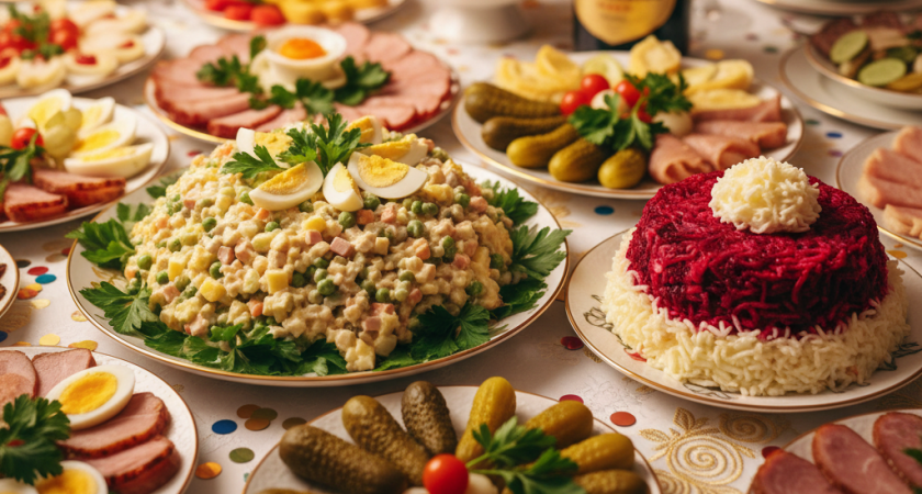 Оливье утратил свою актуальность: на Новый год-2026 готовим "Шапку Деда Мороза"