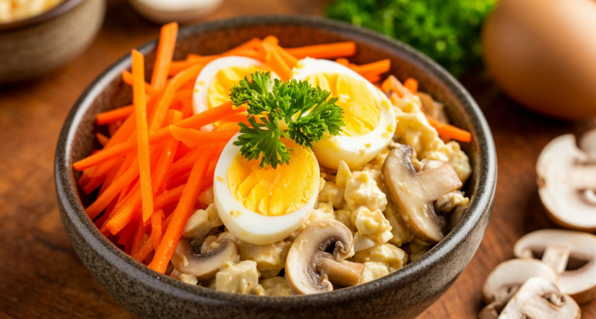 Новогодний салат «Курочка Ряба»: потрясающе вкусное блюдо гости будут уплетать за обе щеки — готовьтесь делиться рецептом