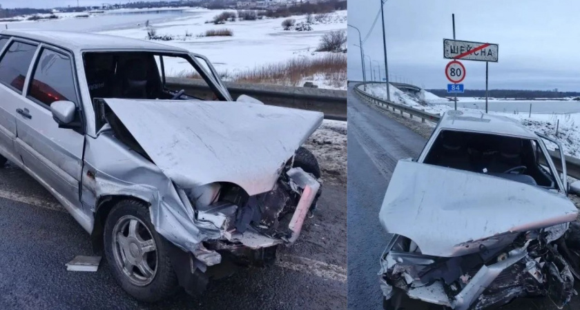 В Вологодской области "ВАЗ" врезался в дорожное ограждение