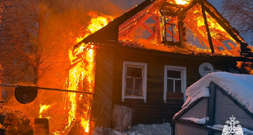 Дети спаслись при пожаре из-за короткого замыкания в Вологодской области