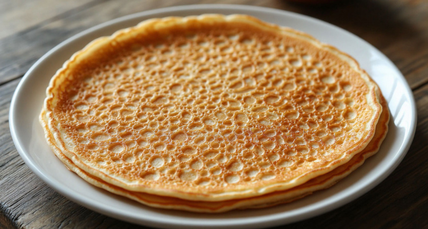 Тонкие ажурные блинчики на молоке к Масленице