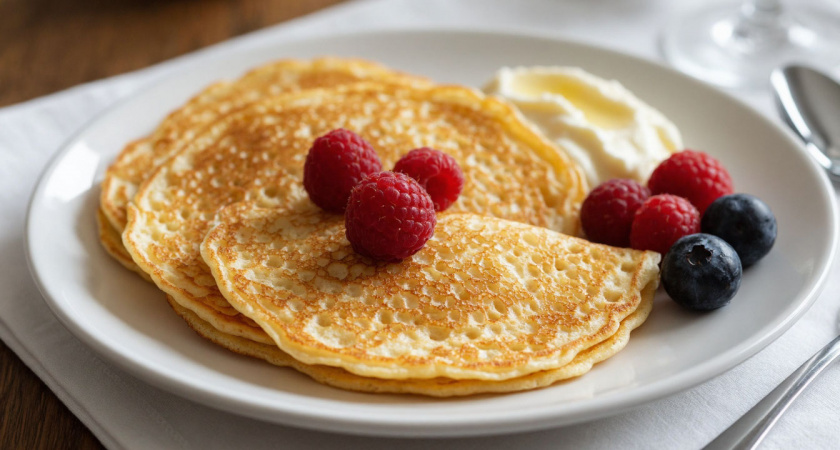 Просто добавьте кипяток: такие блины получатся идеальными - ажурные, нежные и невероятно вкусные