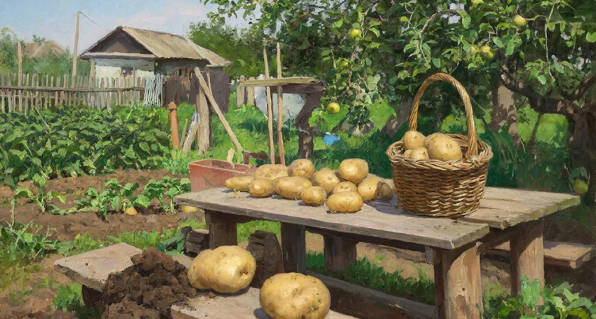 Не сорт, а подарок: с куста по 20 клубней точно без окучивания - картошка для ленивых дачников