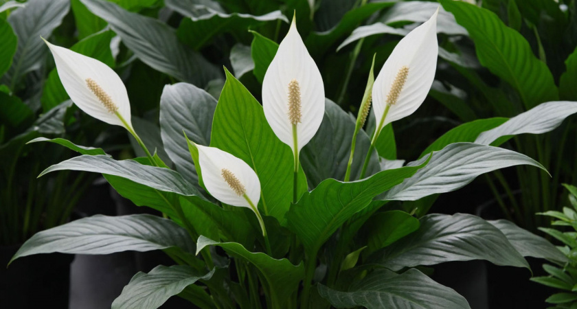 10 ложек на 1 литр — и спатифиллум преобразился: "белые паруса" лезут без остановки, листья выросли размером с блюдце
