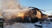 В Вологодской области сгорела пилорама
