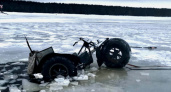 В Вологодской области болотоход провалился под лед