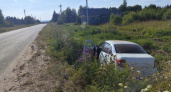 В Вологодской области "Лада Гранта" улетела в кювет